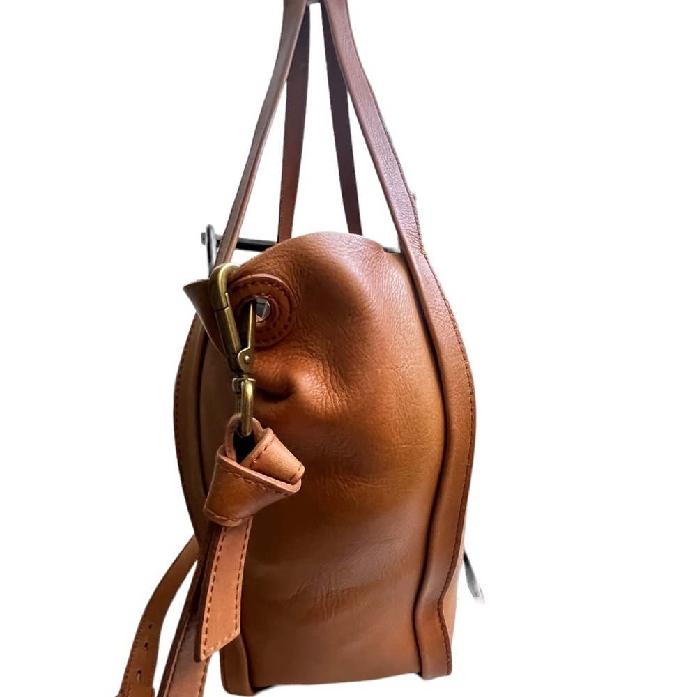 Madewell Medium Leather Transport Tote, English saddle - Picture 6 of 16